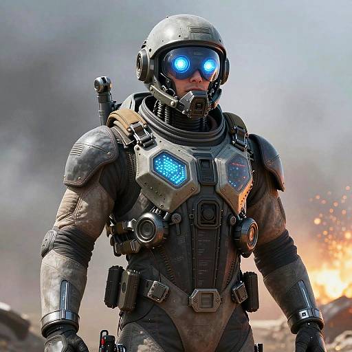 Semi-Realistic Mech Pilot Portrait