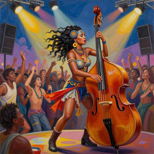 Vibrant Music Festival Painting