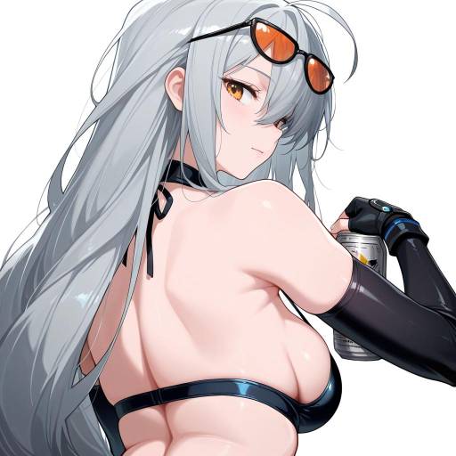 Skadi from Arknights with Beer Can