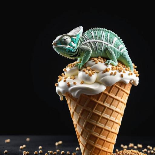 Photorealistic Ice Cream Cone Close-Up Photorealistic Ice Cream Cone Close-Up