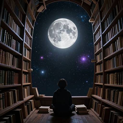 Silhouette Reading in Celestial Library