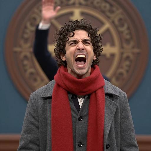 Dynamic Shout Against Ornate Background