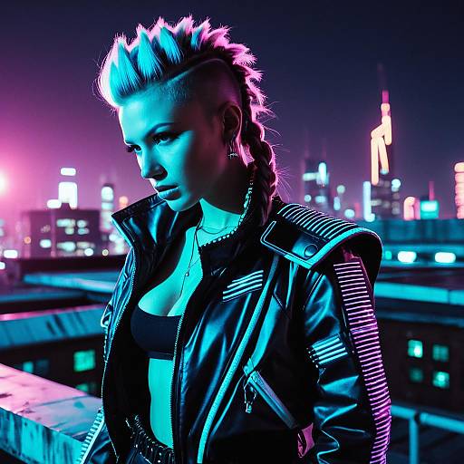 Futuristic Mohawk Braid Fashion Editorial