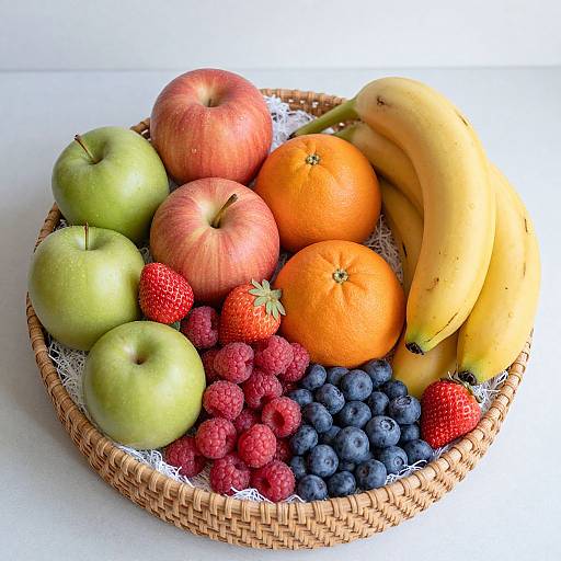 Vibrant Fresh Fruit Basket Display