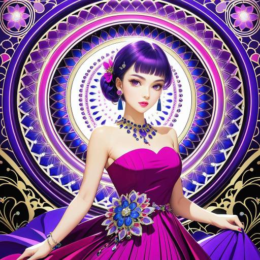 Quirky Elegance: A Vibrant Portrait Quirky Elegance: A Vibrant Portrait