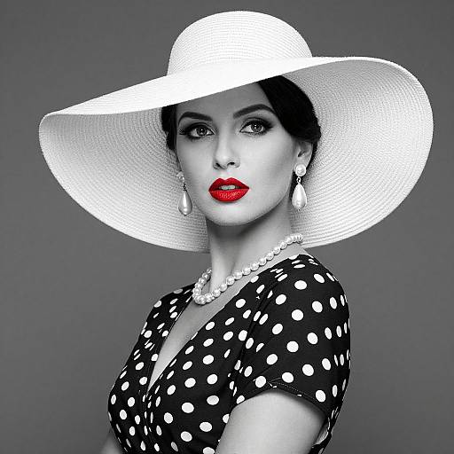 Elegant Woman in Vintage Fashion