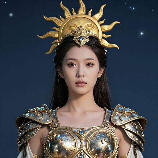 Celestial Sun Goddess Armor Close-Up