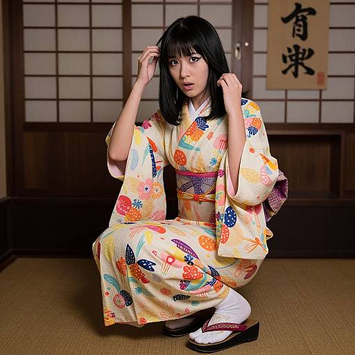 Captivating Korean Geisha in Edo Tavern