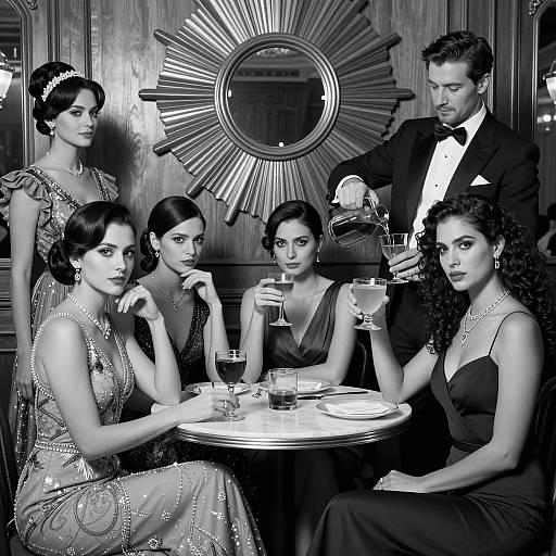 Elegant Gathering in Monochrome Luxury