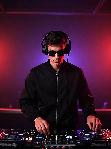 Cinematic Hazy Nightclub DJ Portrait