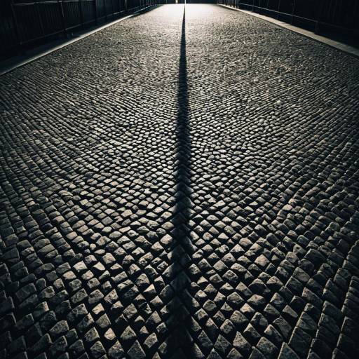 Granite Cobblestone Path with Central Shadow