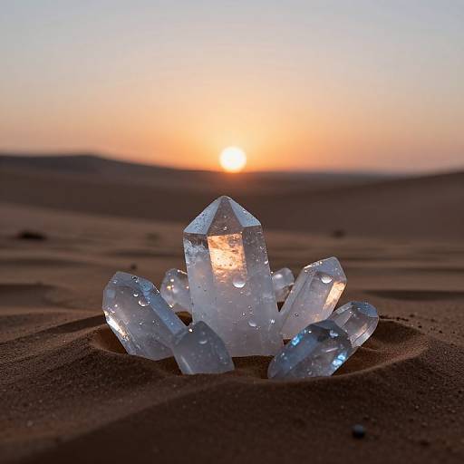 Surreal Dawn in Crystalline Desert