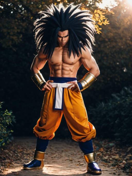 Man Cosplaying Raditz Character