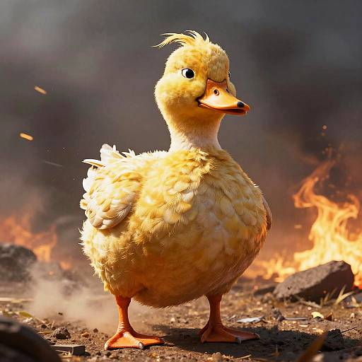 Epic Gigachad Duck Action Pose