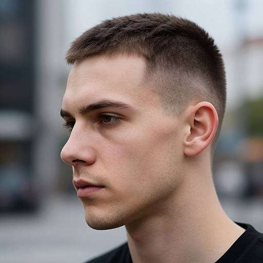 Realistic European Man with Faux Hawk