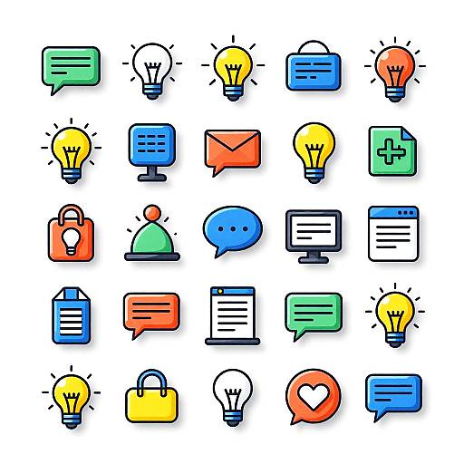 Vibrant Creative Icons Clipart