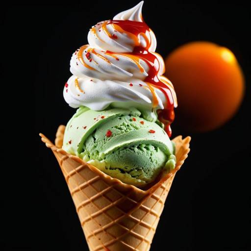 Spicy Chameleon Ice Cream Close-Up Shot Spicy Chameleon Ice Cream Close-Up Shot