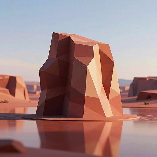 Stylized Low-Poly Canyon Rock Formation
