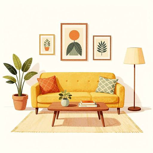 Retro Mid-Century Modern Living Room