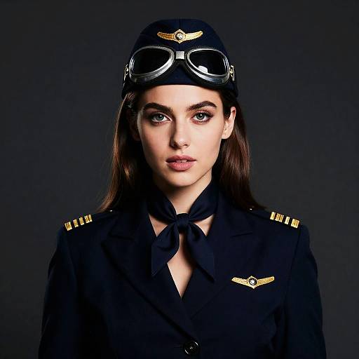 Vintage Female Pilot Portrait