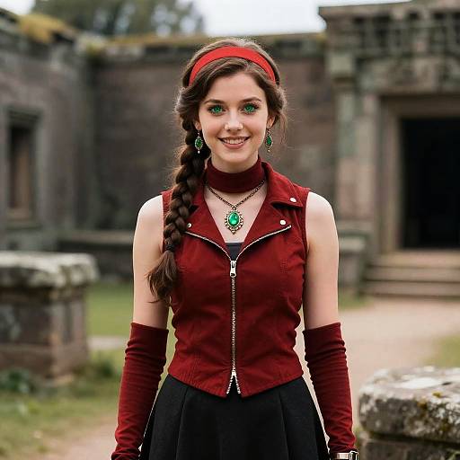 Aerith in Playful Ancient Ruins