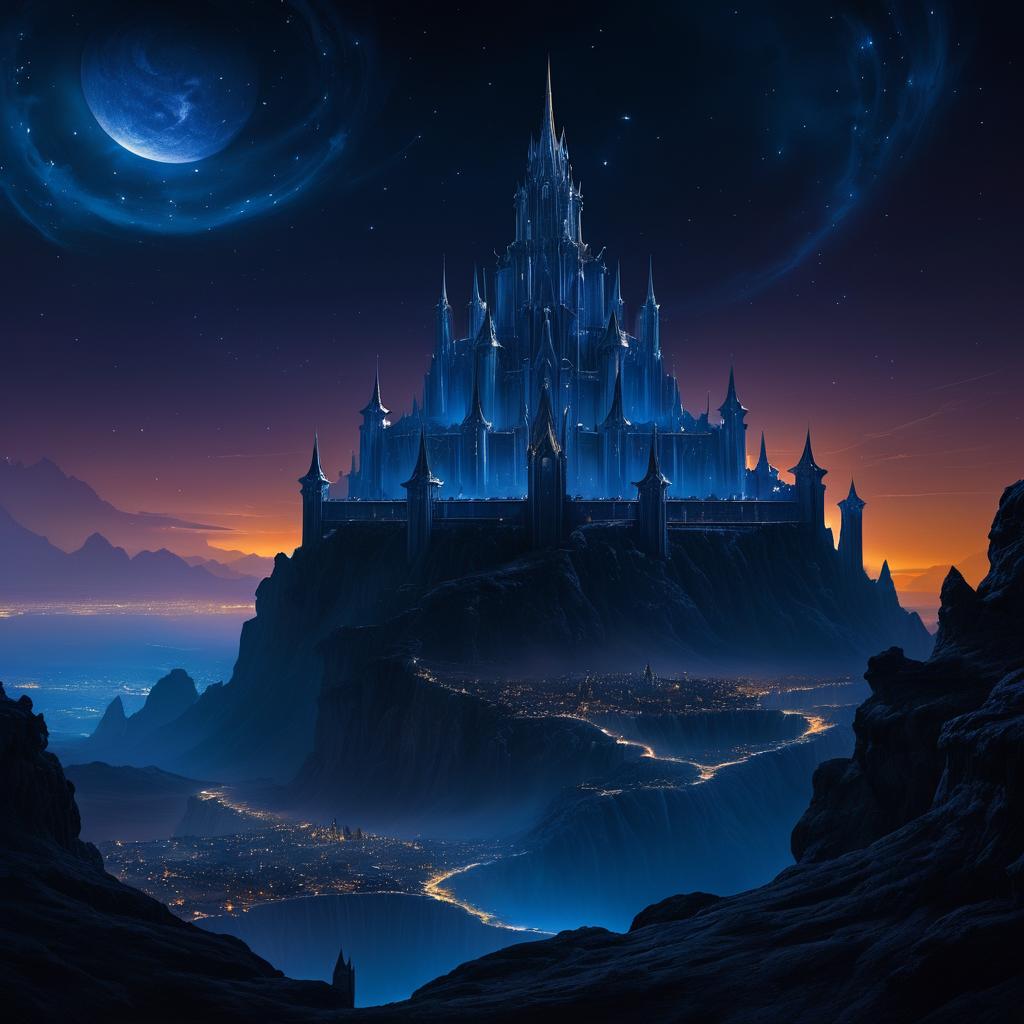 Celestial Citadel in Dark Fantasy Art