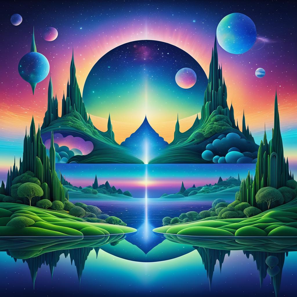 Cosmic Dreamscapes with Floating Islands