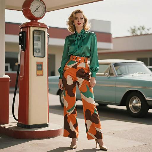 Glamorous 1970s Fashion Portrait