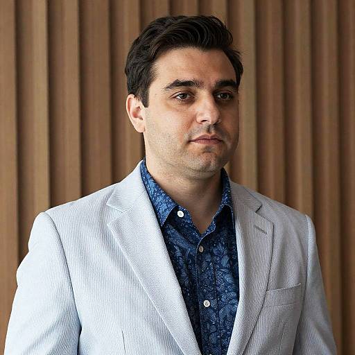 Stylish Man in Striped Attire Portrait