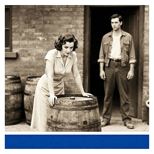 Vintage Movie Poster with Intriguing Characters