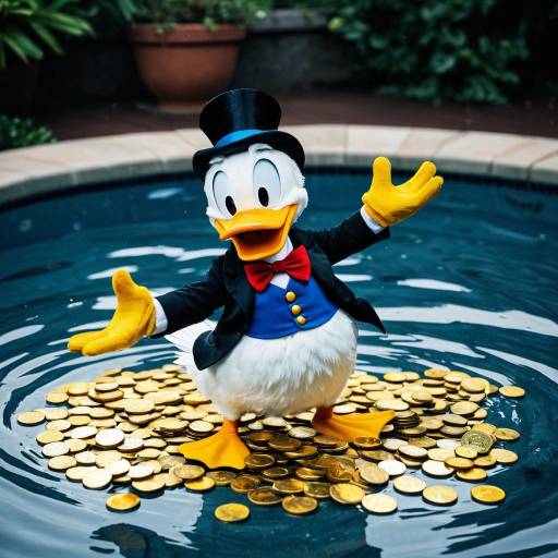 Scrooge McDuck in Pool of Gold Coins