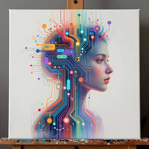 AI Muse Creating Digital Art