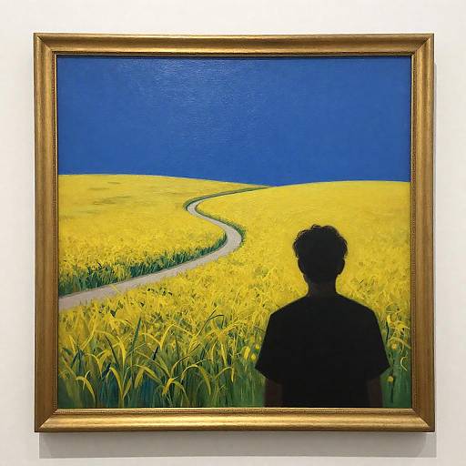 Silhouette in Vibrant Nature Scene