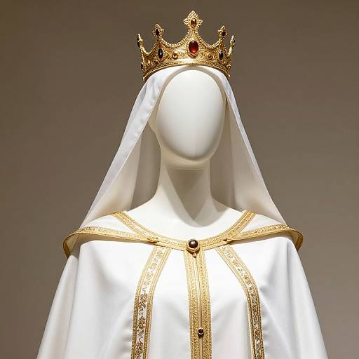 Regal Mannequin in White Robe