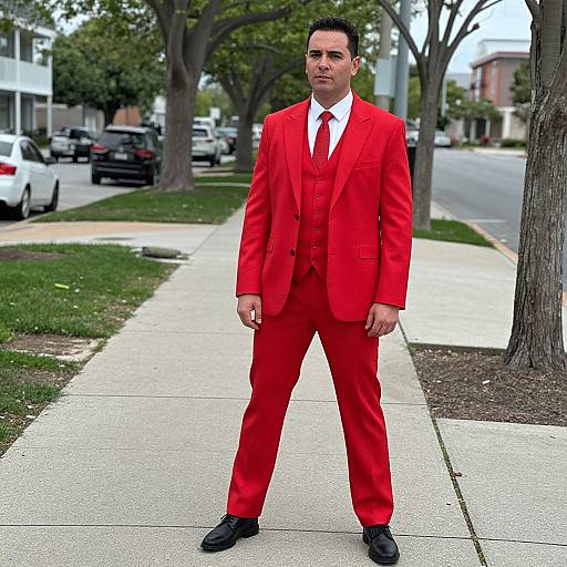 Man in Red Friday Costume