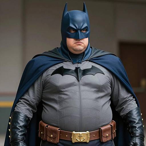 Chubby Crusader: Realistic Batman Costume