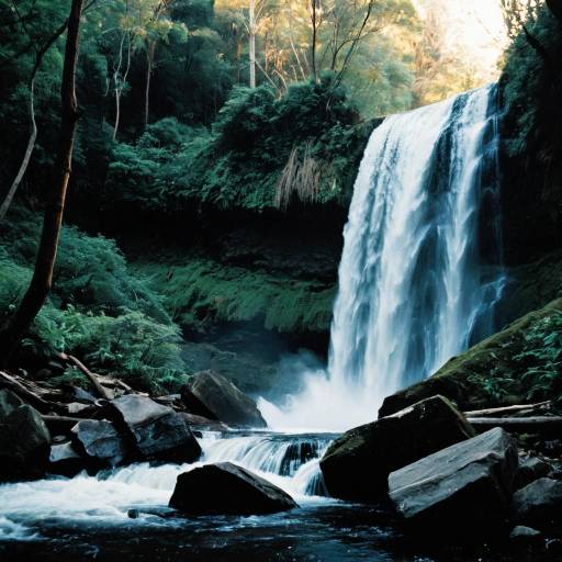 Tranquil Waterfall Inspiring Artistic Expression Tranquil Waterfall Inspiring Artistic Expression