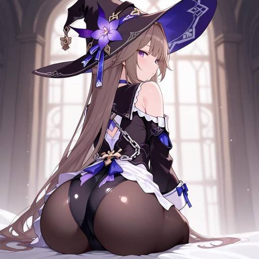 Charming Witch Girl in Leotard