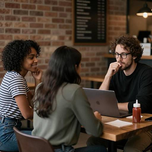 Candid Moment in a Cozy Café