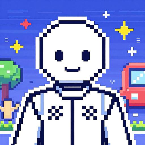 Pixel Art Arcade Racer Portrait