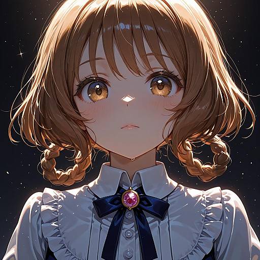 Illustration of Hanamichi ran, delicious party precure in the style of Ran'ou (tamago no kimi)