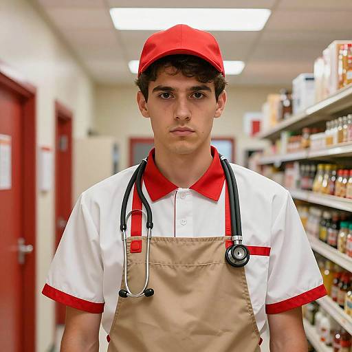 Young Male Movie Theater Employee Outfit