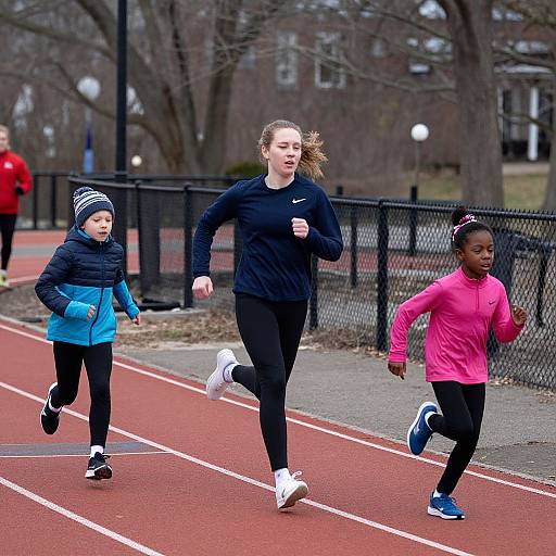 Family Race on Brooklyn Running Track