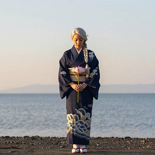Serene Kimono Figure by Shore