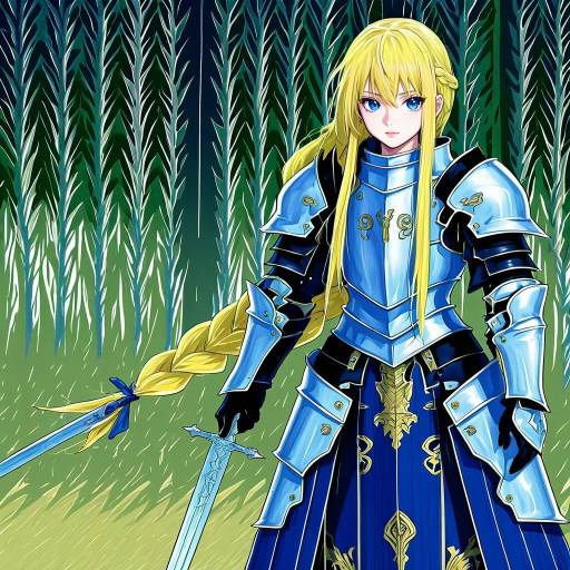 Illustration of Agrias oaks, final fantasy in the style of Mono (moiky)