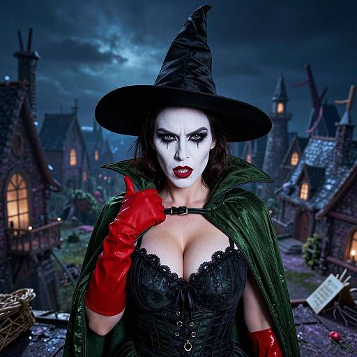 Detailed Wicked Witch Costume Close-Up