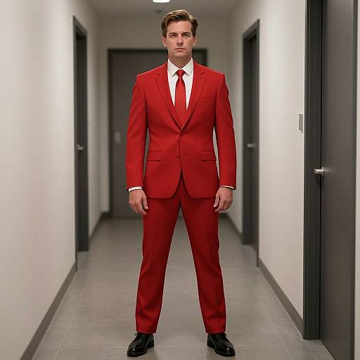 Man in Red Hero Suit