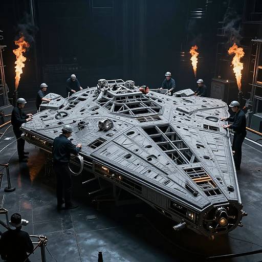 Dramatic Jewelry Crew Crafting Starship