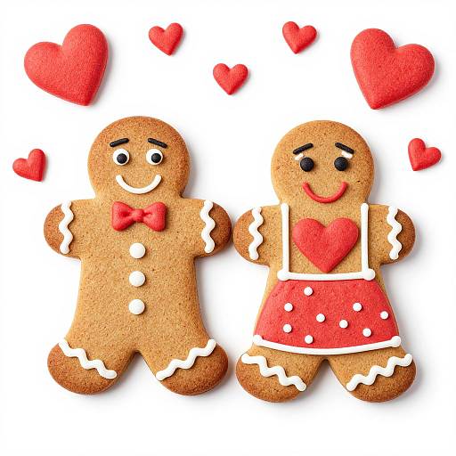Gingerbread Couple for Valentine's Day