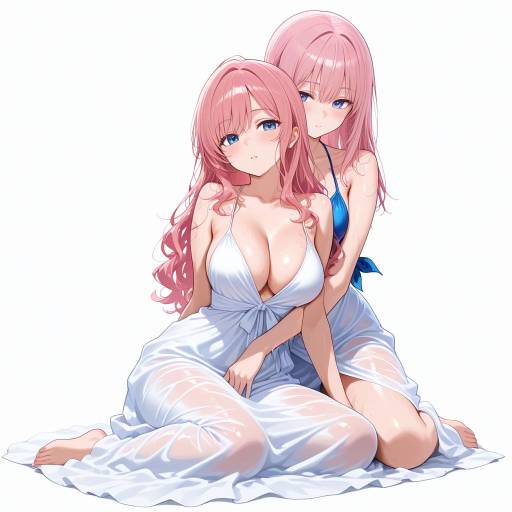 Elegant Duo in Chic Swimwear Elegant Duo in Chic Swimwear